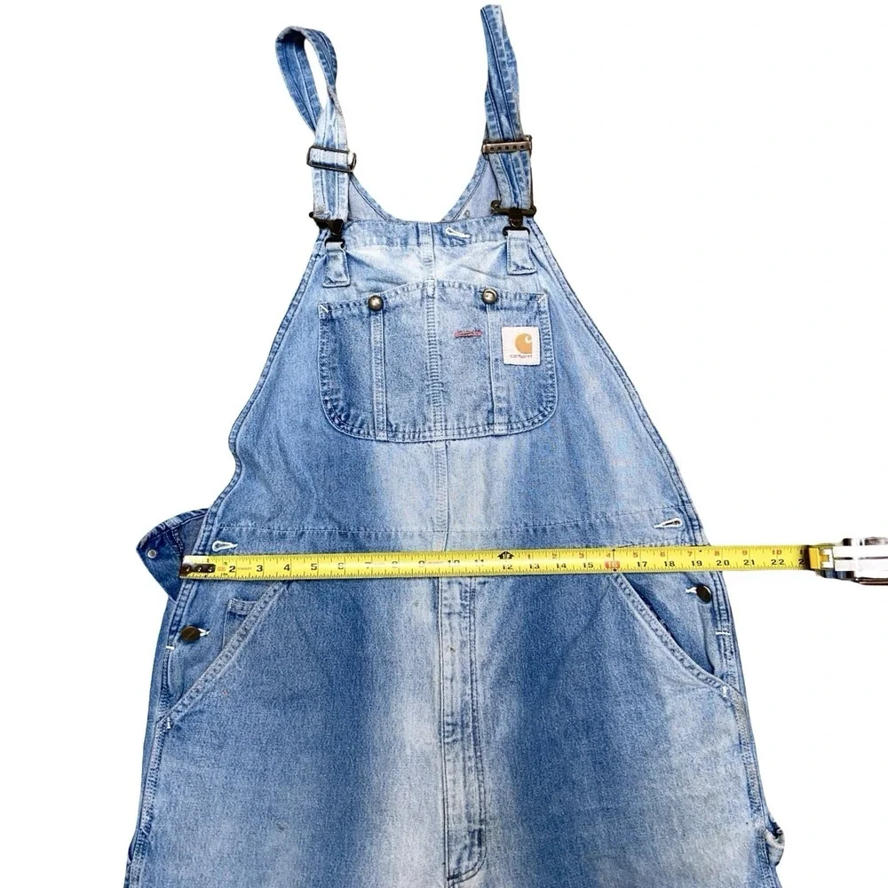 Carhartt Overalls LOT OF 3 Blue Denim Workwear Men's Size 38x36 R07 DST